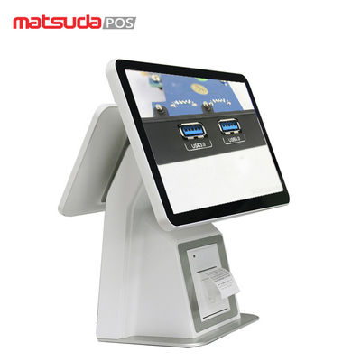 Capacitive Dual Screen Electronic Windows Pos System 15.6 Inch