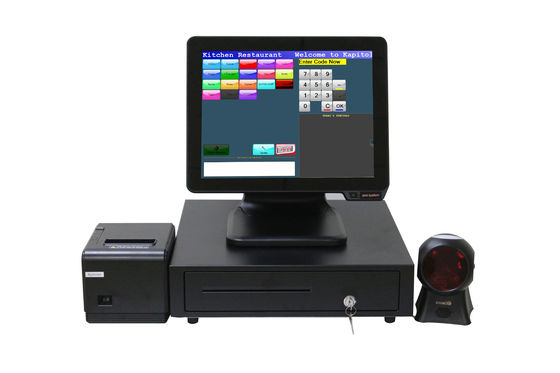 OEM White Capacitive 15 Inch Electronic Point Of Sale Machine