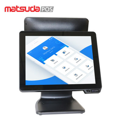 Energy Saving OEM Dual Screen Supermarket Pos System 15 Inch