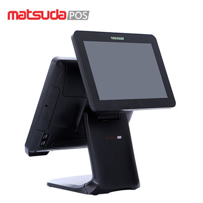Aluminum Alloy Dual Screen Liquor Store Pos Cash Register 15 Inch