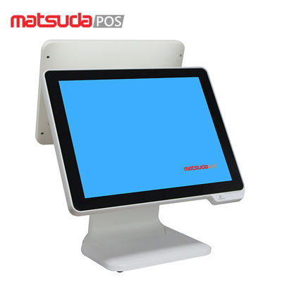 Aluminum Alloy Dual Screen Liquor Store Pos Cash Register 15 Inch
