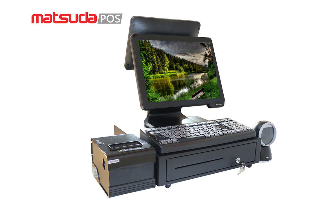 Hot Selling 15 Inch Dual Touch Screen All In One Pos System For Sale